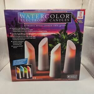 Watercolor Electronic Candles 4-Piece Set Color-Changing LED No Flame